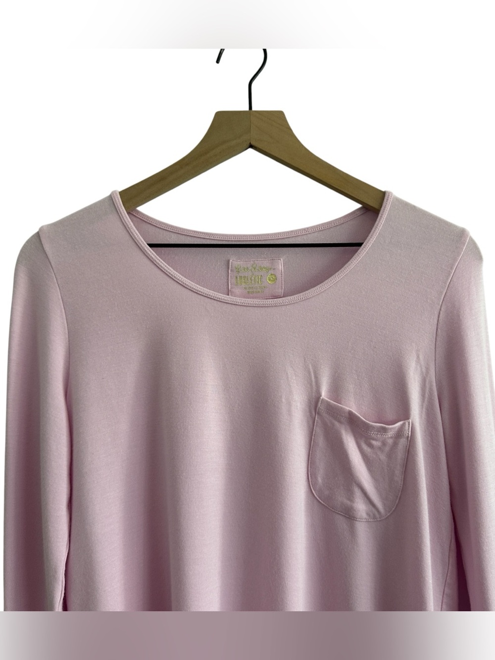 Lilly Pulitzer Luxletic Top XS Pink Kerah Long Sleeve Comfort Stretch Soft - Picture 3 of 10